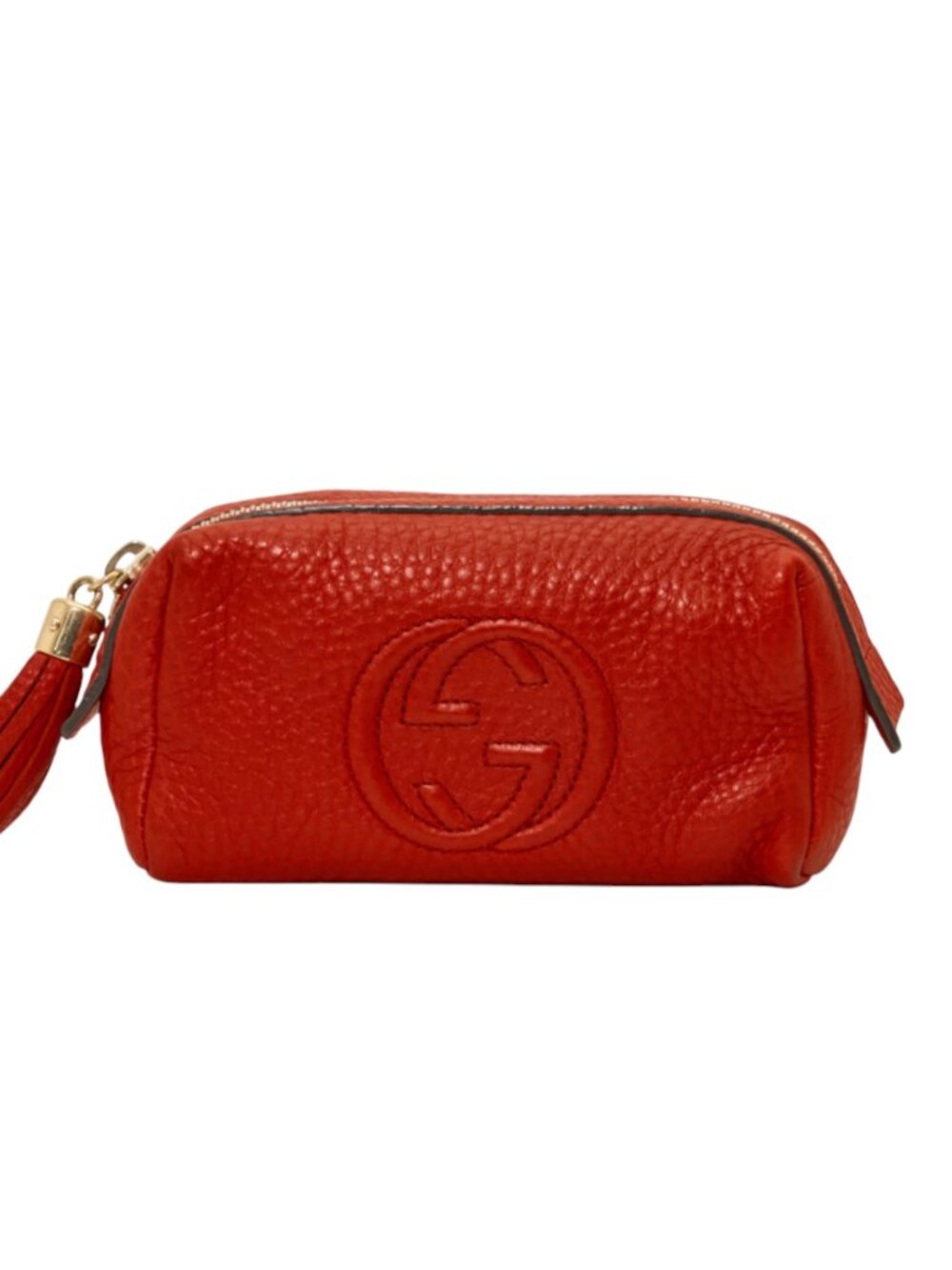 Gucci Red Leather Soho Tassel Bag